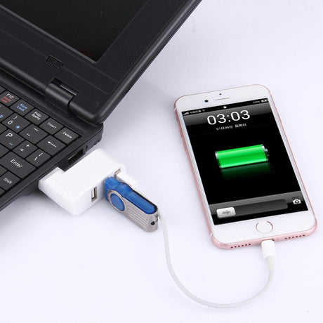 3-Port Usb 2.0 Hub With 180° Rotation - Black