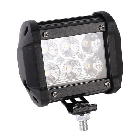 18W 6 Led White Light Floodlight Engineering Lamp / Waterproof Ip67 Suvs Light Dc 10 - 30V Black