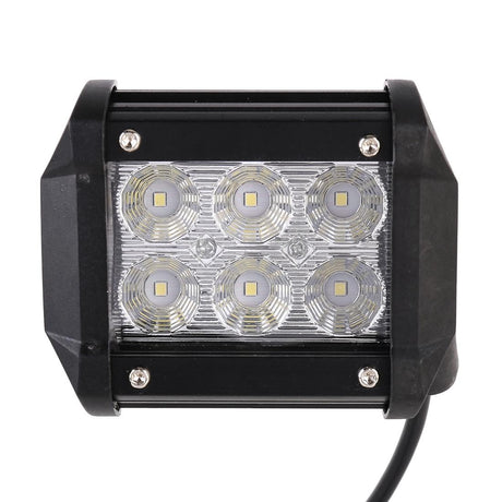 18W 6 Led White Light Floodlight Engineering Lamp / Waterproof Ip67 Suvs Light Dc 10 - 30V Black