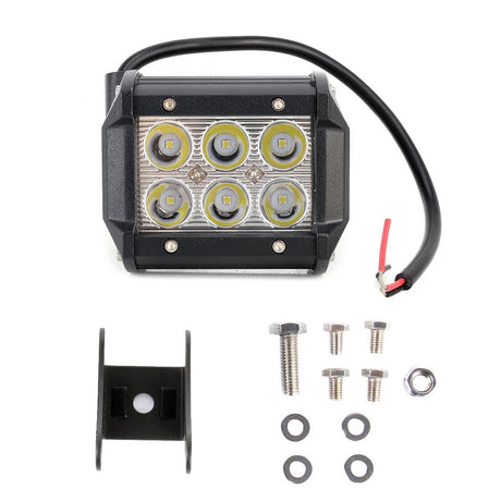18W Cree 6 Led White Light Condenser Engineering Lamp / Waterproof Ip67 Suvs Light Dc 10 - 30V Black