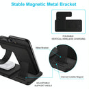 4 In 1 Wireless Charger Stand For Iphone Apple Watch Airpods Dual Phone Charging Black