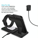 4 In 1 Wireless Charger Stand For Iphone Apple Watch Airpods Dual Phone Charging Black