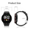 Waterproof Smart Bracelet With Colour Screen - Call Heart Bp Sleep Oxygen Monitoring - Black