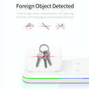 3 In 1 Magnetic Wireless Charger With Touch Ring Light - Black