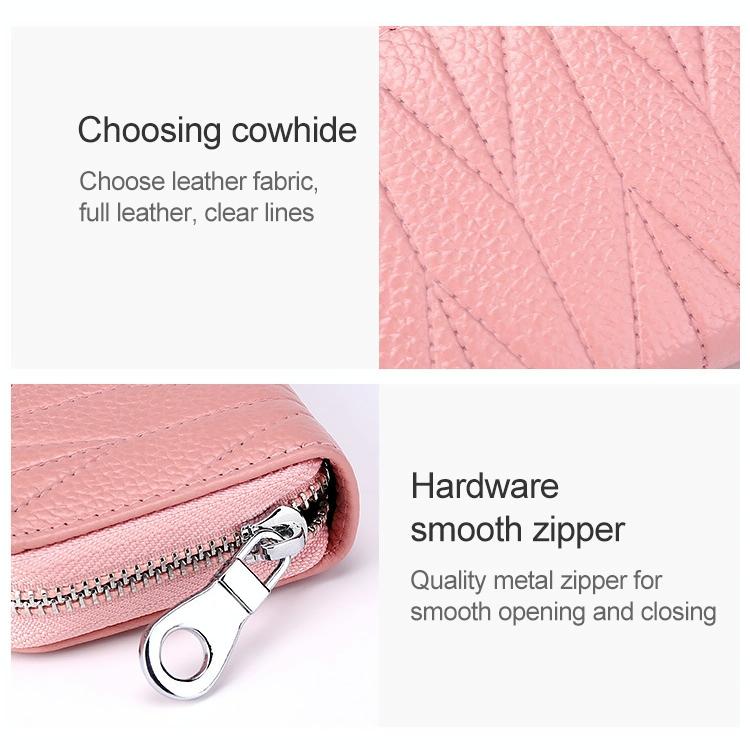 Women Anti Magnetic Leather Rfid Wallet - Black