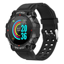 1.3 Inch Colour Round Screen Sport Smart Watch Support Heart Rate / Multi-Sports Mode - Black