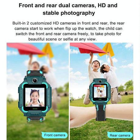 1.44 Inch 360-Degree Rotating Positioning Camera Smart Waterproof Children Calling Watch - Purple