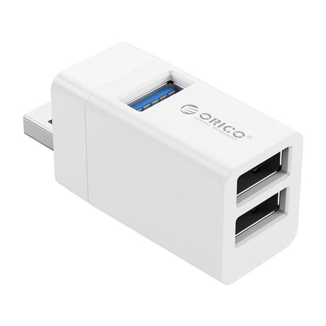 3-In-1 Usb Mini Hub Adapter For Multiple Devices - White