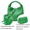 Apricot Hand Woven 2-In-1 Shoulder Bag - Brown