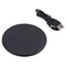 10W Plaid Pattern Round Wireless Charger - Black