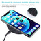 10W Plaid Pattern Round Wireless Charger - Black