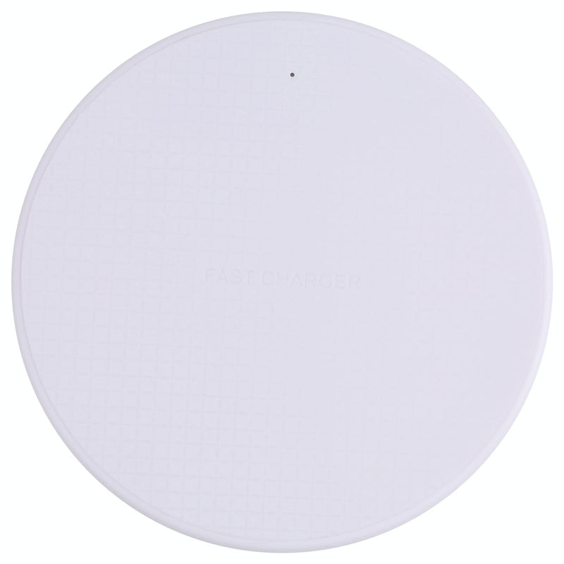 10W Plaid Pattern Round Wireless Charger - Black