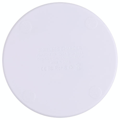 10W Plaid Pattern Round Wireless Charger - Black
