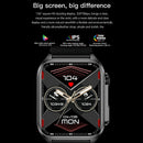 1.96 Inch Ip67 Waterproof Silicone Band Smart Watch Supports Ecg / Remote Families Care / Bluetooth Call / Body Temperature Monitoring - Black