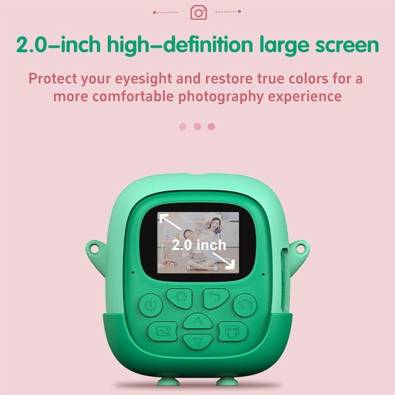720P Hd Reversible Mini Digital Camera For Children - Cartoon Print