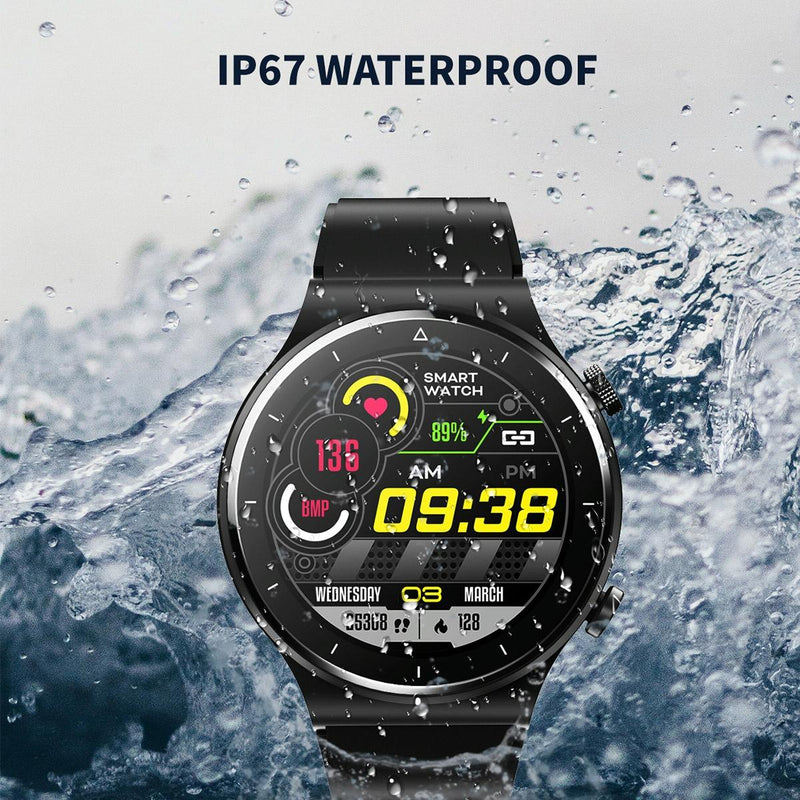 Ip67 1.28 Inch Touch Smart Watch Black - Black