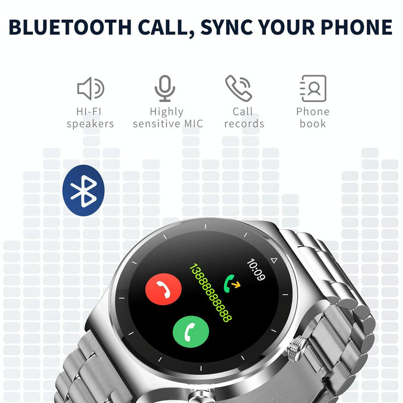 Ip67 1.28 Inch Touch Smart Watch Black - Black