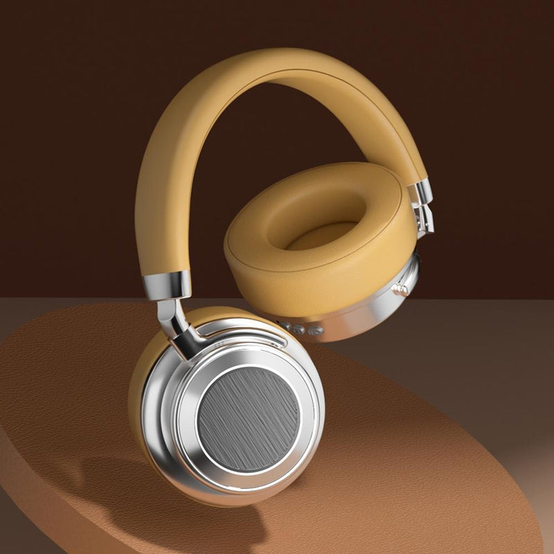 Retro Wireless Bluetooth Headset - Metal Head-mounted - Silver Black