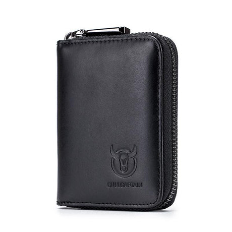 Men'S Leather Card Holder Casual Driver License Wallet - Yellow