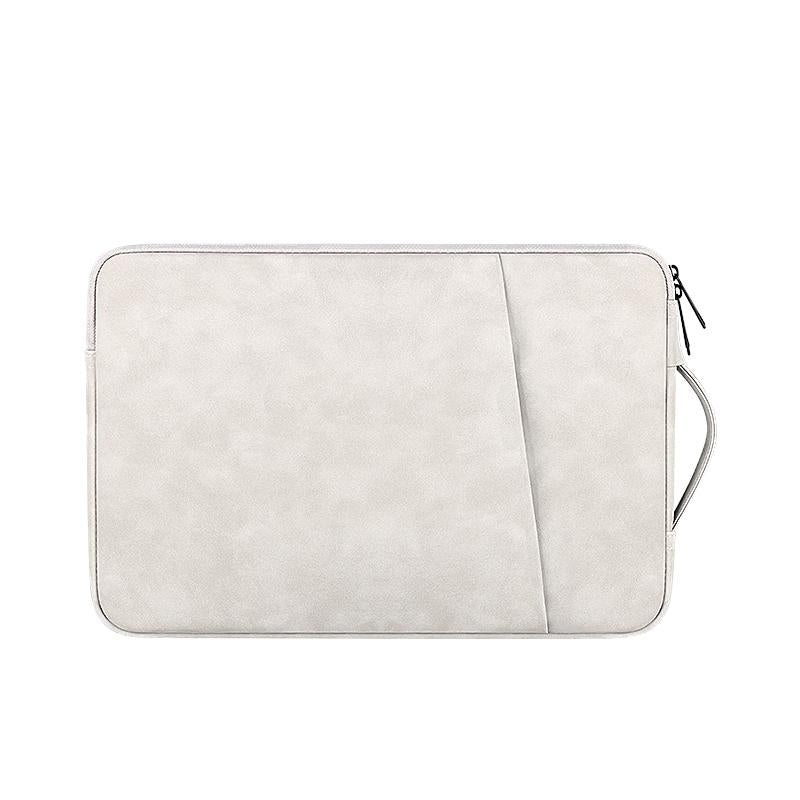 13.3 Inch Sheepskin Notebook Inner Bag - Natural - Pink