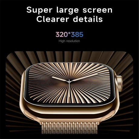 2.04 Inch Colour Screen Smart Watch Steel Strap Support Bluetooth Call - Gold