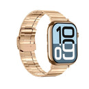 2.04 Inch Colour Screen Smart Watch Steel Strap Support Bluetooth Call - Gold