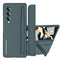 For Samsung Galaxy z Fold4 5G Samsung Galaxy z Fold4 2-in-1 Detachable Folding Case with Holder & Pen Slot - Grey Green
