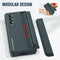 For Samsung Galaxy z Fold4 5G Samsung Galaxy z Fold4 2-in-1 Detachable Folding Case with Holder & Pen Slot - Grey Green