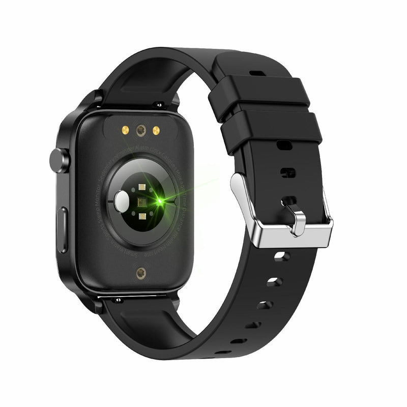 1.7 Inch Hd Square Screen Tpu Strap Smart Watch Supports Body Temperature Monitoring / Blood Oxygen Monitoring - Red