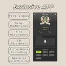 Wireless Earphones with App Control - Ear-mounted - Black