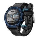 1.53 Inch Ip67 Bt5.0 Sport Smart Watch With Earbuds Support Bluetooth Call / Sleep / Blood Oxygen / Heart Rate / Blood Pressure Health Monitor - Blue