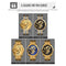 Men Golden Dragon Calendar Dial Quartz Watch with Luminous Hands - Silver Black