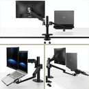 Adjustable Desktop Stand For 17-32 And 12-17 Monitors - Aluminum - Silver