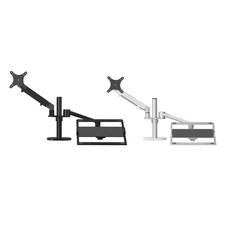 Adjustable Desktop Stand For 17-32 And 12-17 Monitors - Aluminum - Silver
