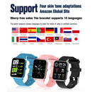 1.69 Inch Tft Screen Ip67 Waterproof Smart Watch Support Body Temperature Monitoring / Sleep Monitoring / Heart Rate Monitoring / Incoming Call Reminder - Blue