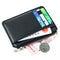 Multi Slot Zipper Card Holder Large Capacity Ultra Thin Coin Purse - Coffee