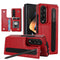 Double Buckle Foldable Phone Case with Pen Slot - Black