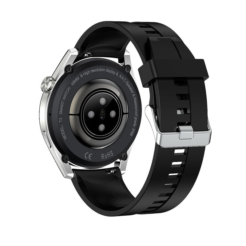 Waterproof Silicone Smartwatch With Colour Display - Silver
