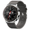 1.28 Inch Touch Colour Screen Smart Watch Black - Leather Silver