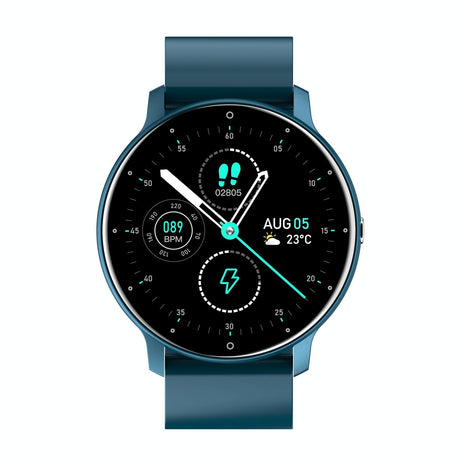 Smart Watch With Heart / Bp / Oxygen / Sleep Monitoring - Ip67 Waterproof - Blue