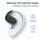 Wireless Single Ear Bluetooth Earphone - Hanging Ear Design - White