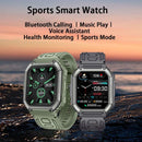 1.8 Inch Heart Rate Blood Pressure Monitoring Smart Calling Watch - Green