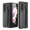For Samsung Galaxy Z Fold4 5G Litchi Texture Hinge Case - Grey