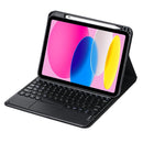 2022 Ipad 10.9 Touch Keyboard Leather Case With Pen Slot - Black