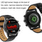 Smart Dual Display Analog Digital Call Watch - Black Leather