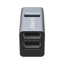 3-In-1 Usb Aluminum Mini Hub Adapter - Gray