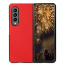 For Samsung Galaxy Z Fold4 5G Litchi Texture Case - Two Tone - Red