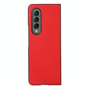 For Samsung Galaxy Z Fold4 5G Litchi Texture Case - Two Tone - Red