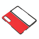 For Samsung Galaxy Z Fold4 5G Litchi Texture Case - Two Tone - Red