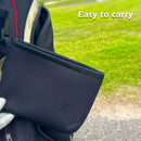 Black Portable Golf Ball Cleaning Bag - Waterproof & Removable
